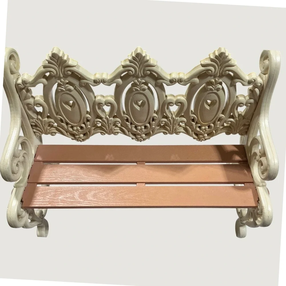Vintage 1988 Burwood Wall Shelf Bench Style Hanging #2914 Made USA 12